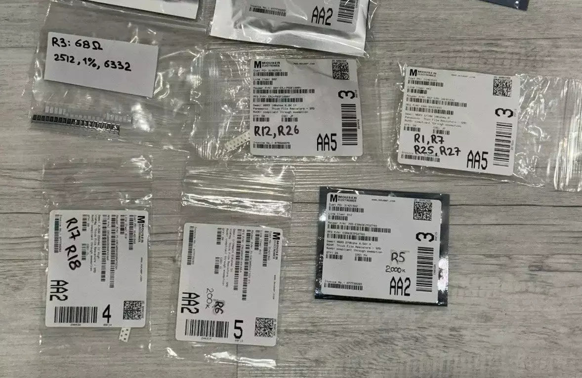 VANMOOF X3 S3 E-Shifter Repair Kit (resistors only). SMD soldering requires