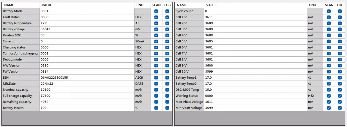 VANMOOF 36V 12.6Ah 504Wh S3 X3 Battery Health: 100%, cycle count: 0